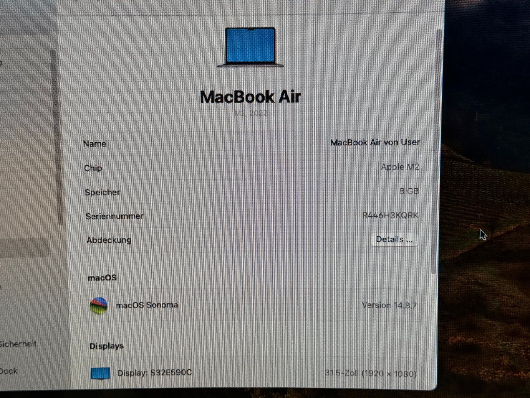 Apple Notebook: MacBook Air  M2 13 zoll 2022 – Difettoso da Au SG venduto da bah_6f5w 5