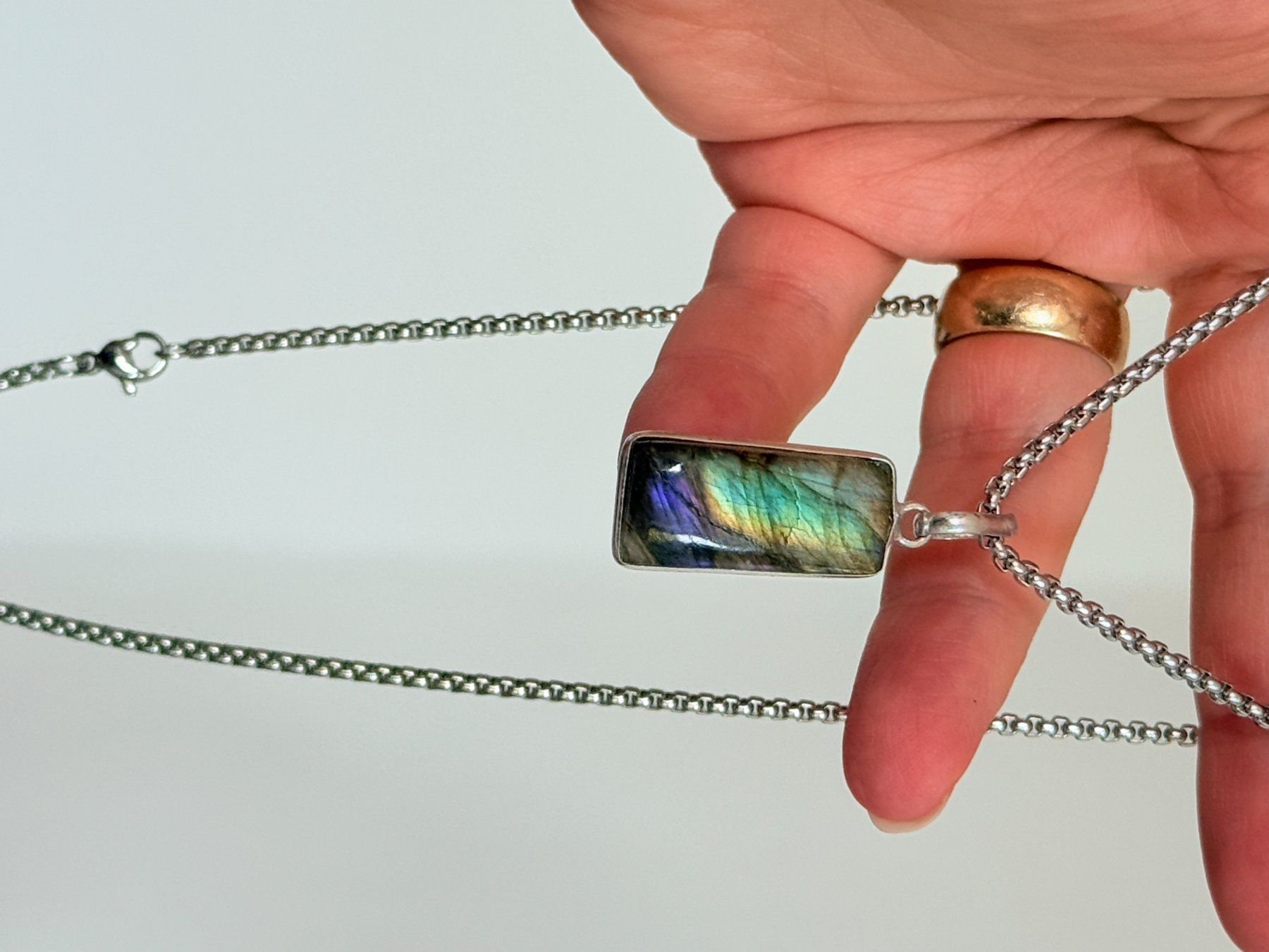 Ketten: Collier avec Labradorite – Neu und originalverpackt aus Genève von AWWA 5