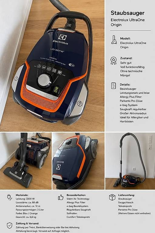 Staubsauger & Zubehör: Staubsauger Electrolux UltraOne EUOC94DB – Gebraucht aus Bischofszell von d.silecchia