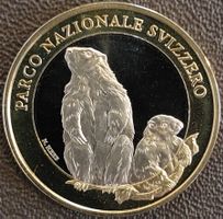 10 Fr. Gedenkmünze 2010 stgl. Rothirsch aus Münzsatz