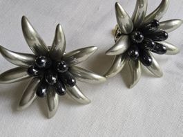 Top Vintage Blüten Ohrclips, 1960