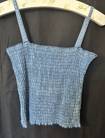 Denim crop top, H&M, size 164/S. Summer style! Cool.