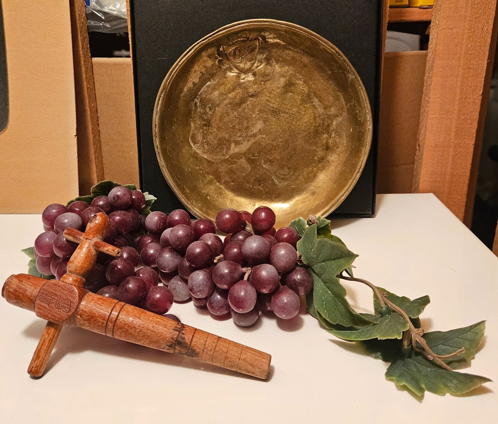 Ciotole: Goldene Schale mit Deko + Zapfhahn – Usato da Luzern venduto da FamilieCaGi 1