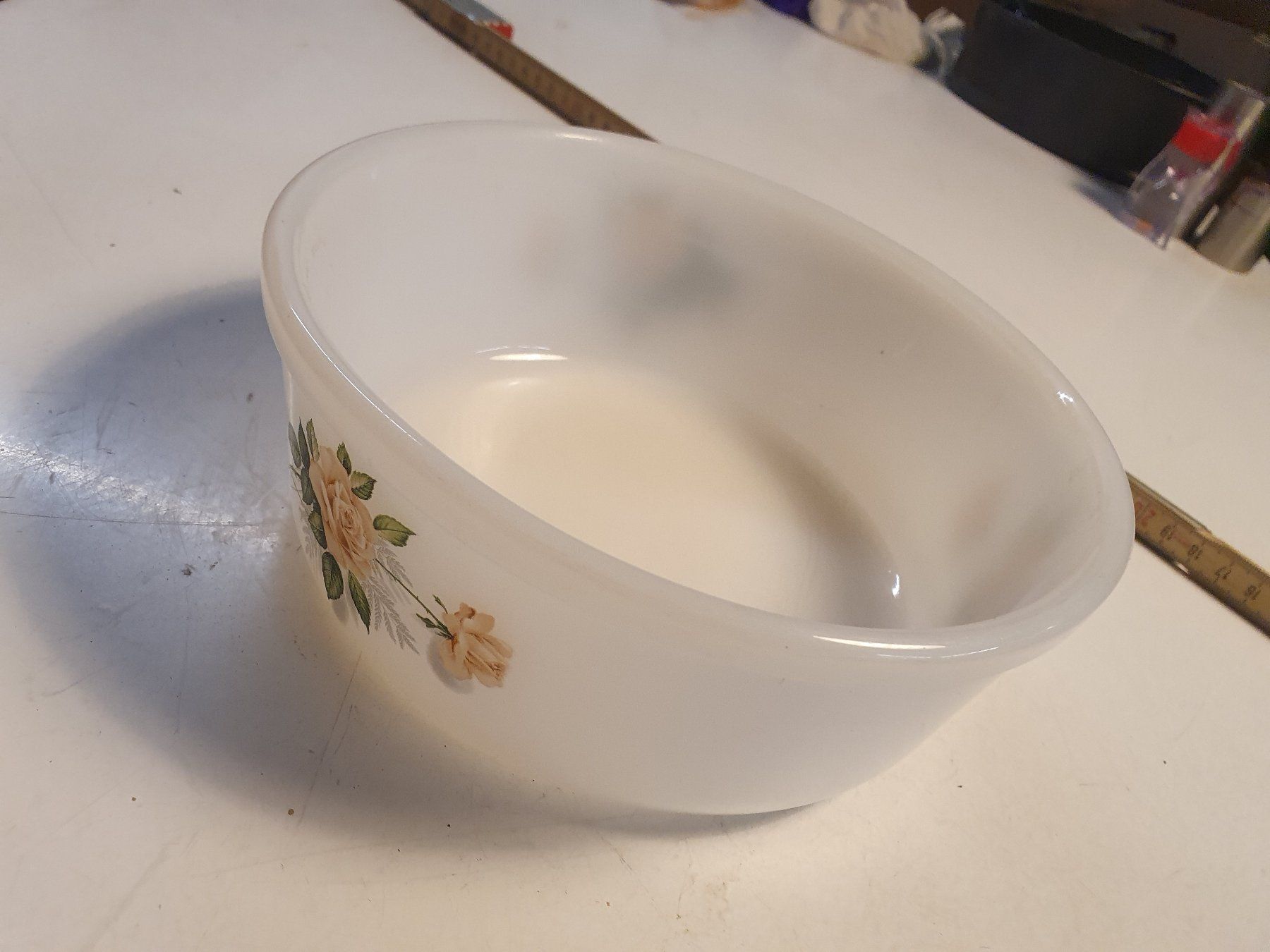 Ciotole: Glasschüssel mit Rosenmuster 18 cm – Usato da Zürich venduto da loosebone 6