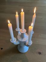 Linck - Kerzenleuchter Keramik weiss 5 Arme guter Zustand