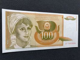 Belgrad 1990 - Jugoslawien - 100 Dinara UNC