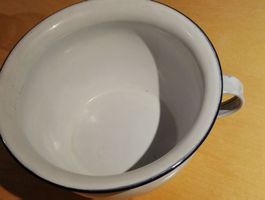 Emailierter Nachttopf - Topf aus Emaille - Vintage Rarität