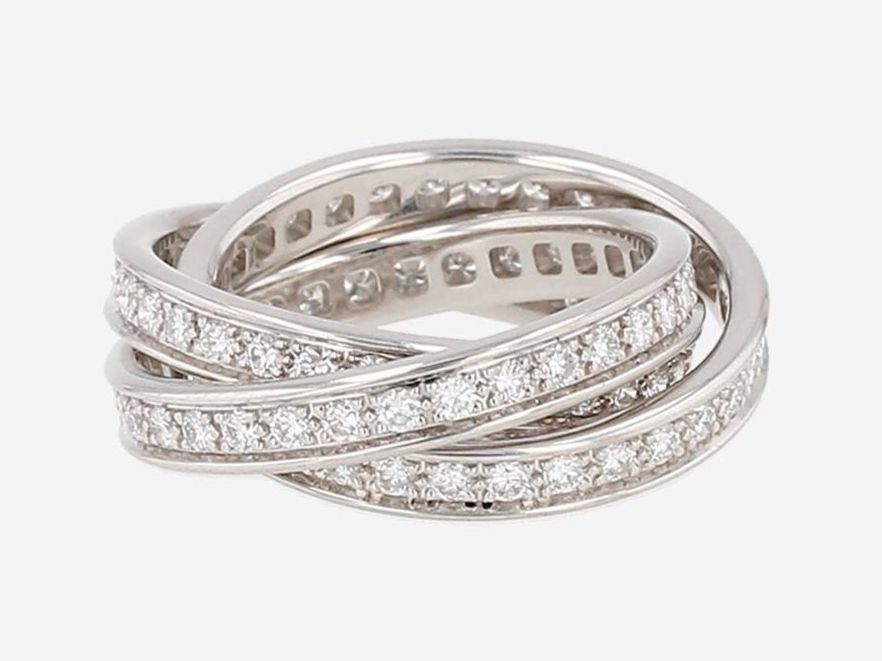 Cartier Ringe: Cartier Trinity Ring Whitegold Diamonds Grösse 54 – Gebraucht aus Zollikon von SVCHGZ