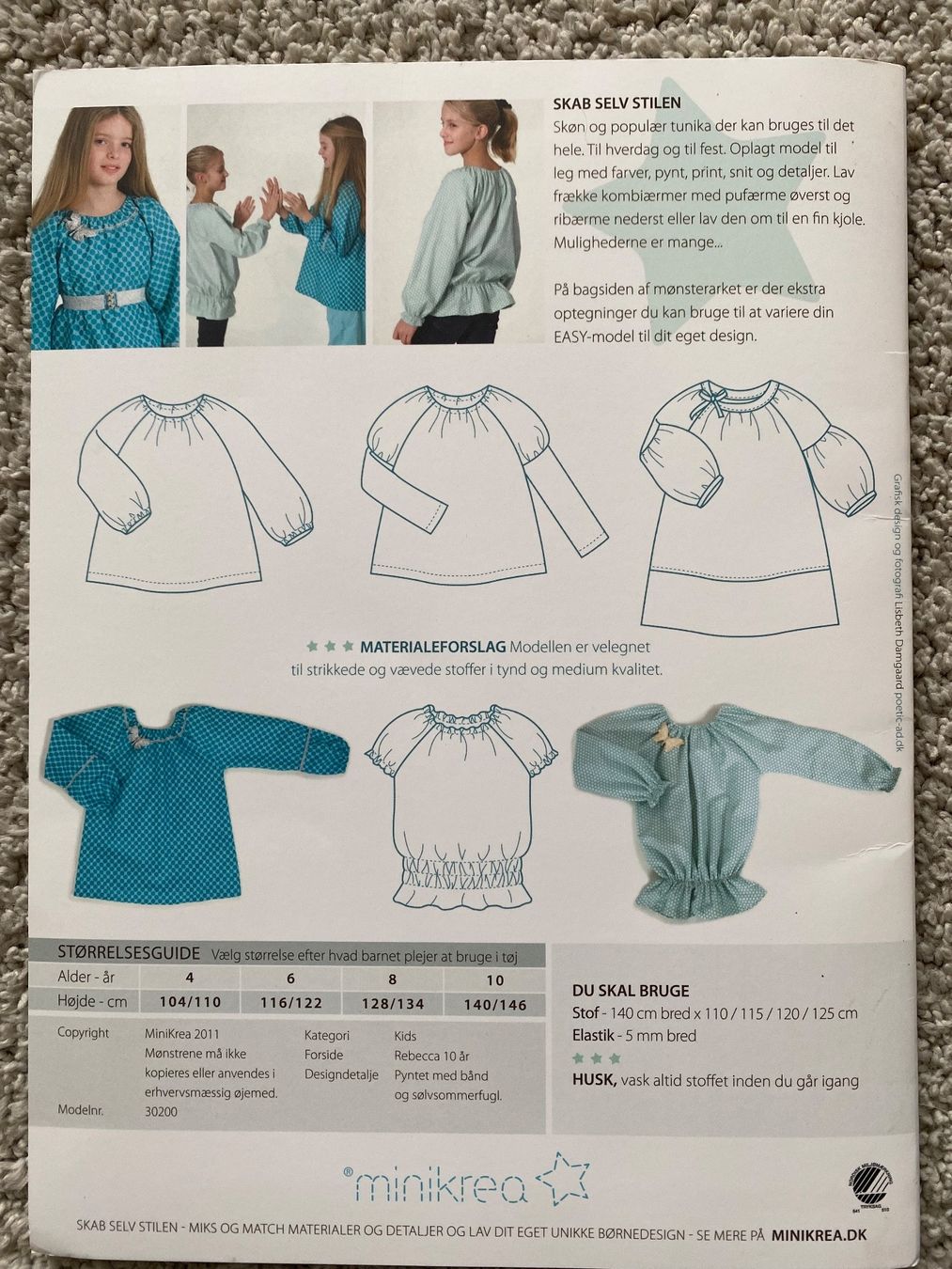 Cartamodelli: Schnittmuster Kinderbluse – Usato da Rapperswil SG venduto da cw30042006 1