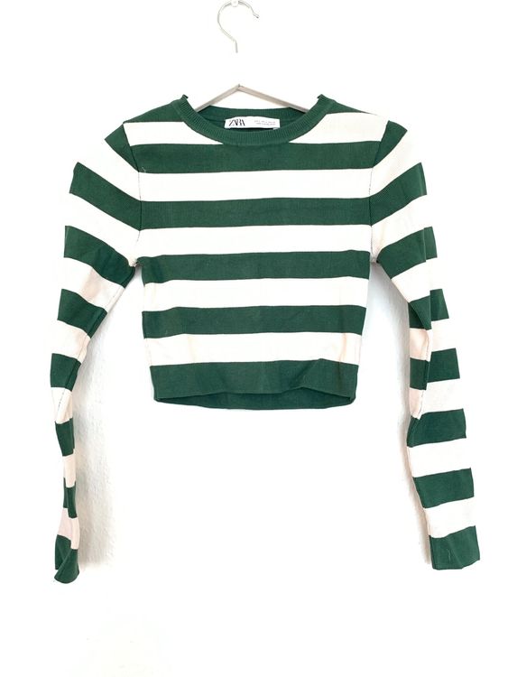 crop top zara vert et blanc Kaufen auf Ricardo