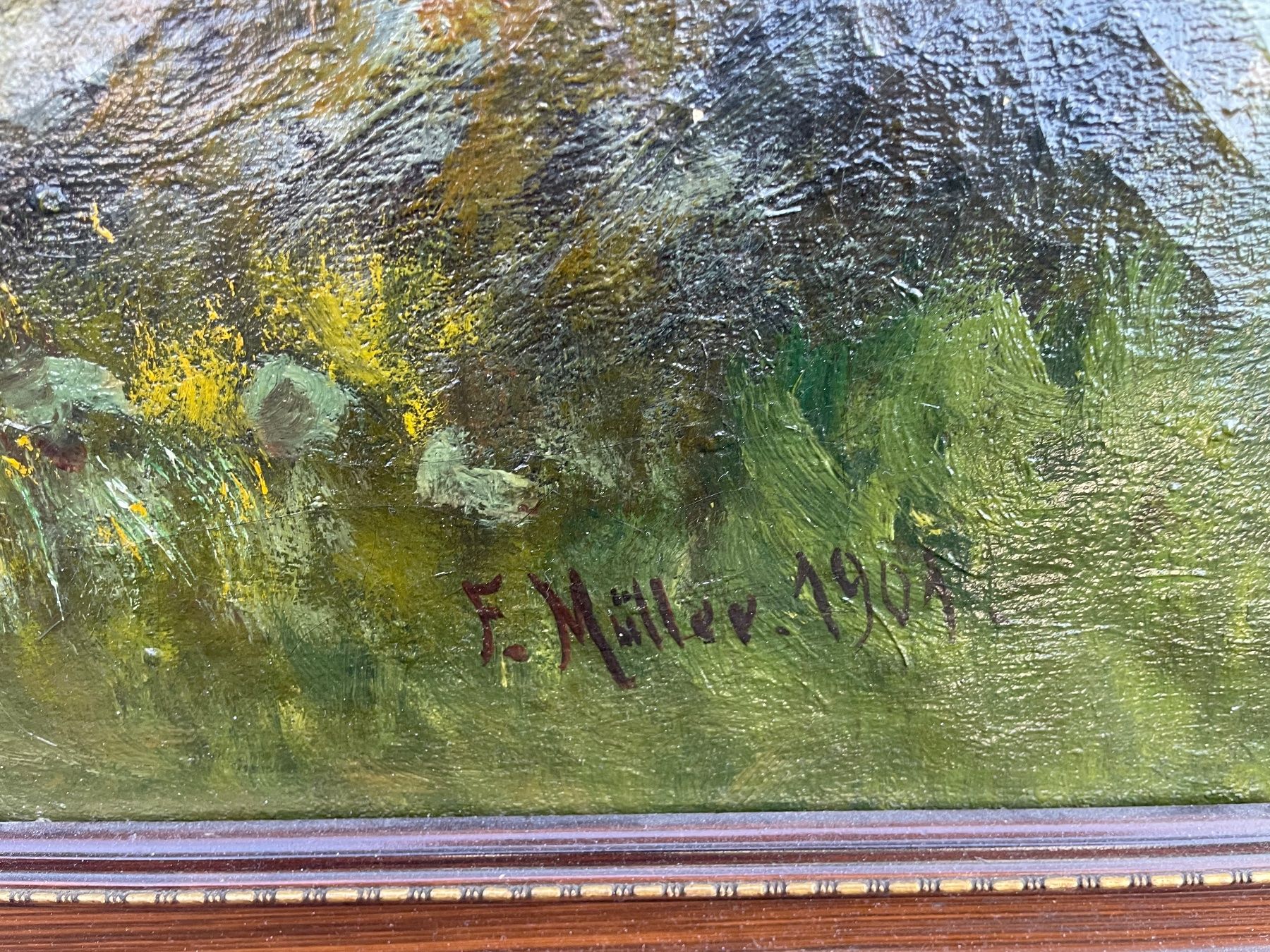 Gemälde: Bild Almlandschaft F.Müller 1901 – Gebraucht aus Hermetschwil-Staff von Naeppi99 8