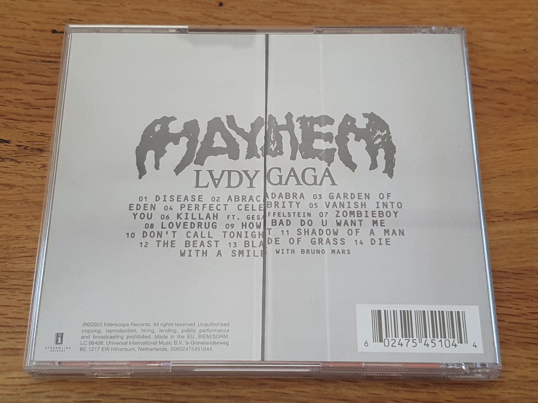 CDs: Lady Gaga - Mayhem - CD 2025 – D'occasion à Auenstein par Trilos 1