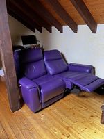 Canapé électrique pur cuir Château d'Ax