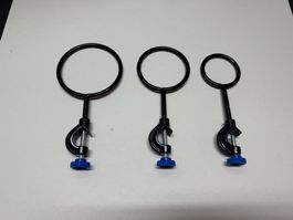 3er Set Trichterhalter, Ringklemmen, NEU