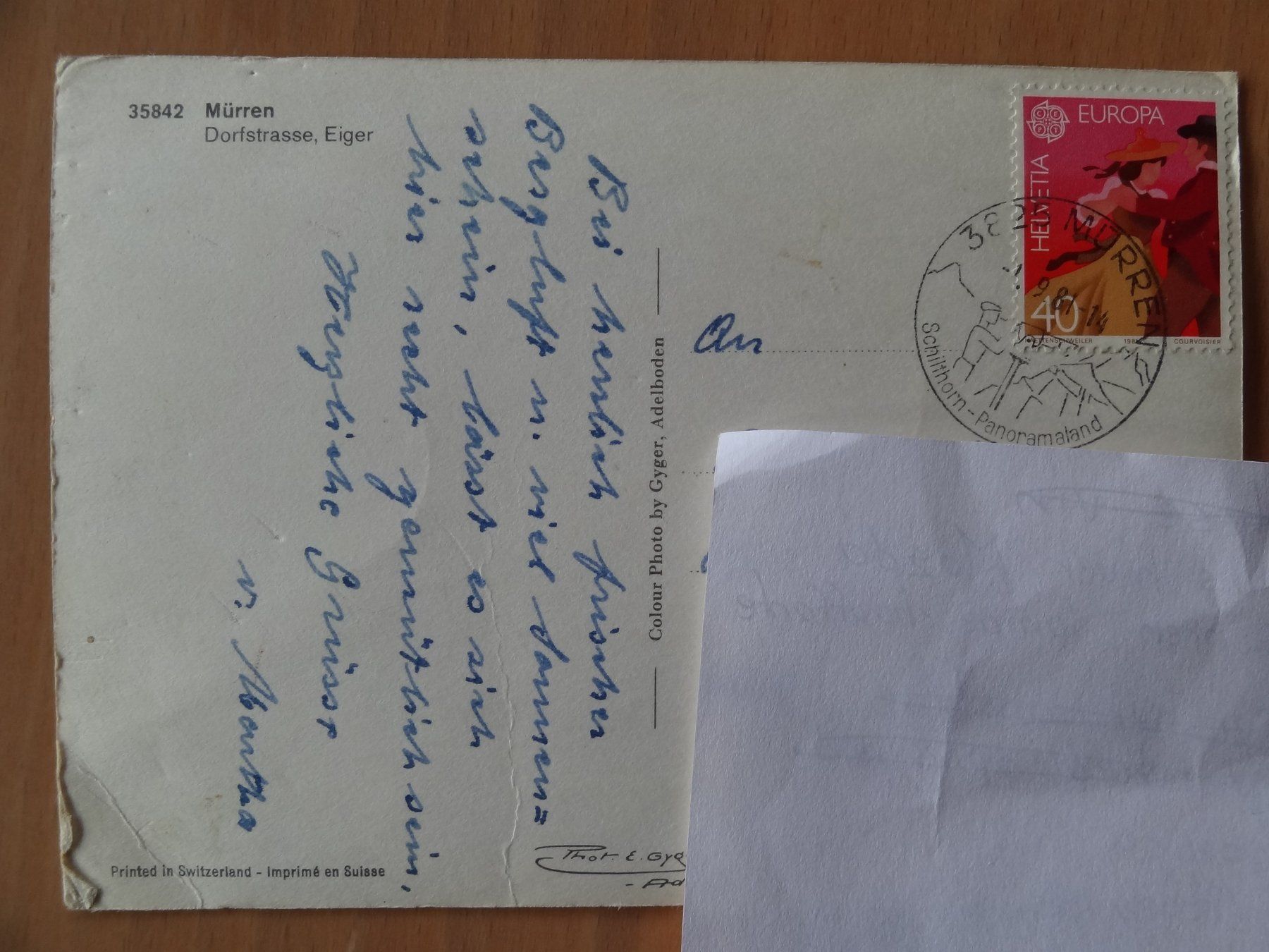 Cartoline postali: Mürren, dorfstrassee et Eiger 1981. – Usato da St Léonard venduto da Riglin 1