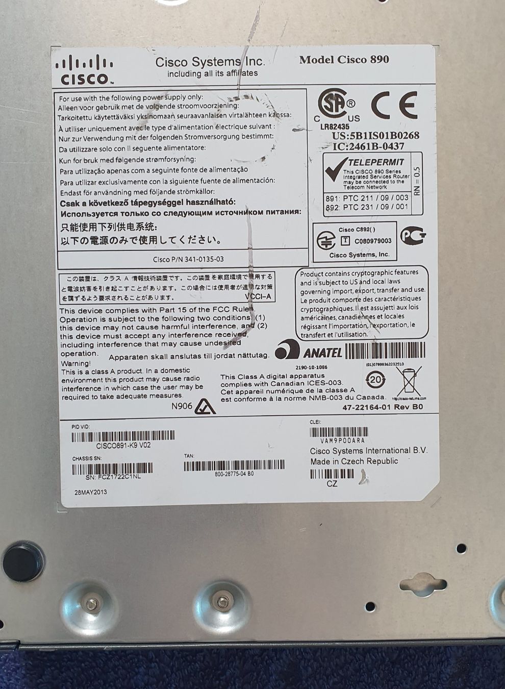 Cisco Modem & Router: Cisco  Cisco 891Router – Usato da Erde venduto da zakleblanc 4