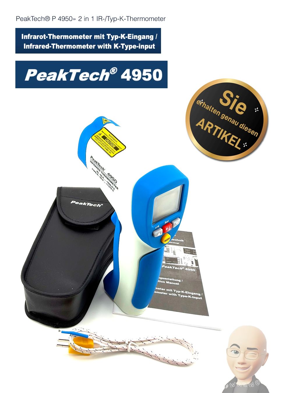 Autres articles pour la maison: Peak Tech 4950  Infrarot-Thermometer mit K-Eingang – Neuf avec emballage d'origine à Istighofen par Waswo 2