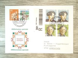 TR63 Enveloppe + Timbre Suisse 1996