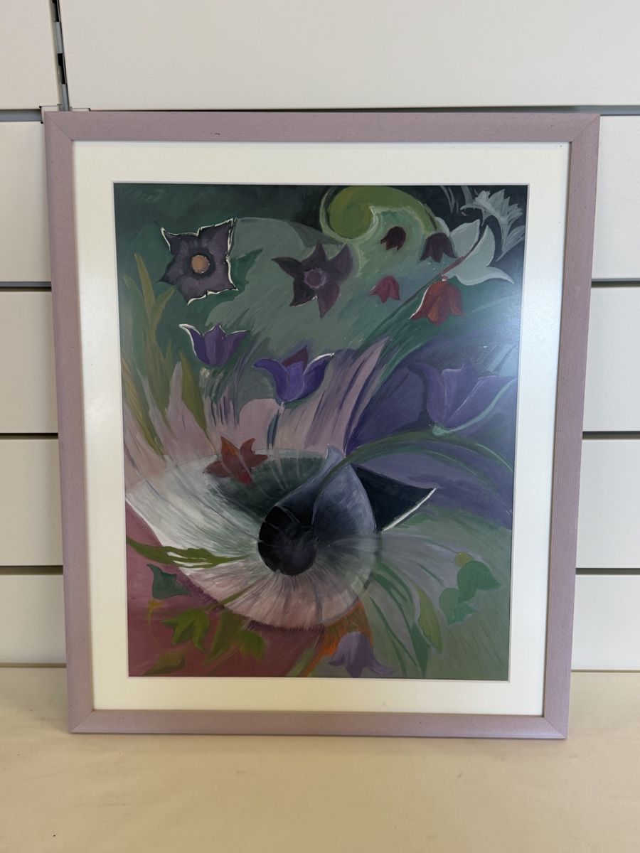 Gemälde: tableau floral abstrait excellent état – Gebraucht aus montreux von Always-Good