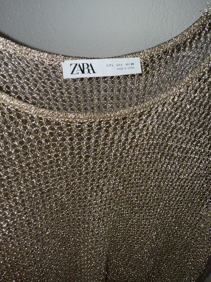 Zara Top: ZARA CROPPED TOP GOLD GRÖSSE L – Nuovo (secondo la descrizione) da Rorschacherberg venduto da drdupor 3