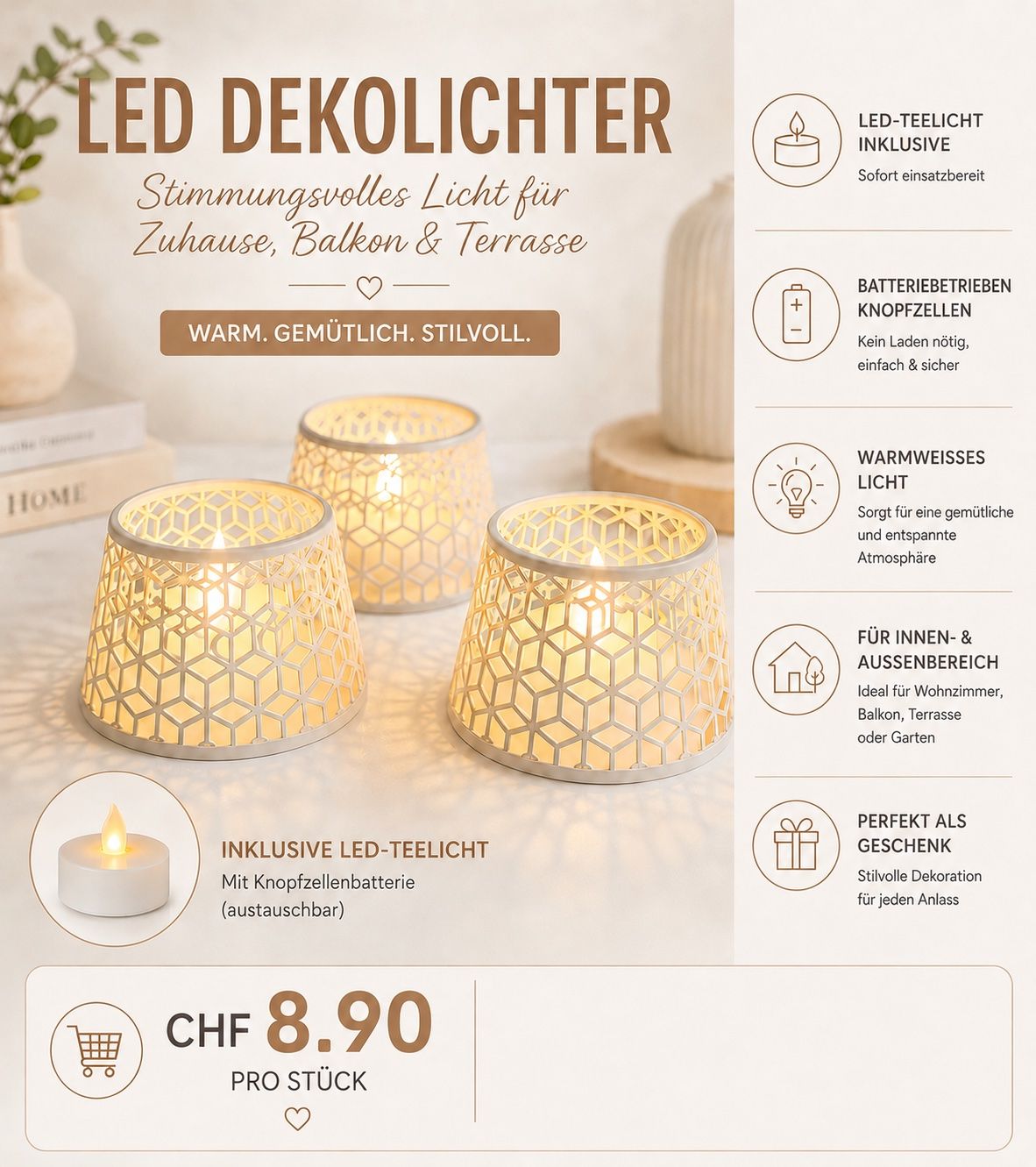 Tutte le decorazioni: Dekolicht Kerzenspiel – Usato da Walliswil b.Wangen venduto da schicht.druck