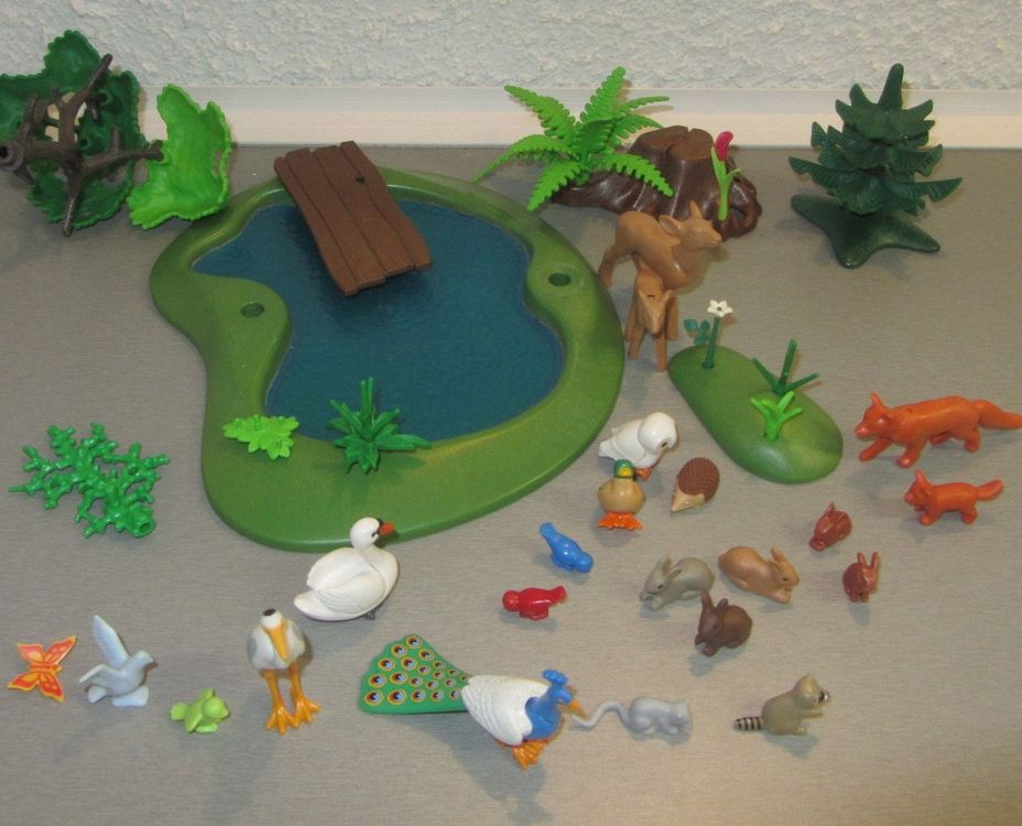 Playmobil herzige Wald und Wiesentiere mit Teich Kaufen auf Ricardo
