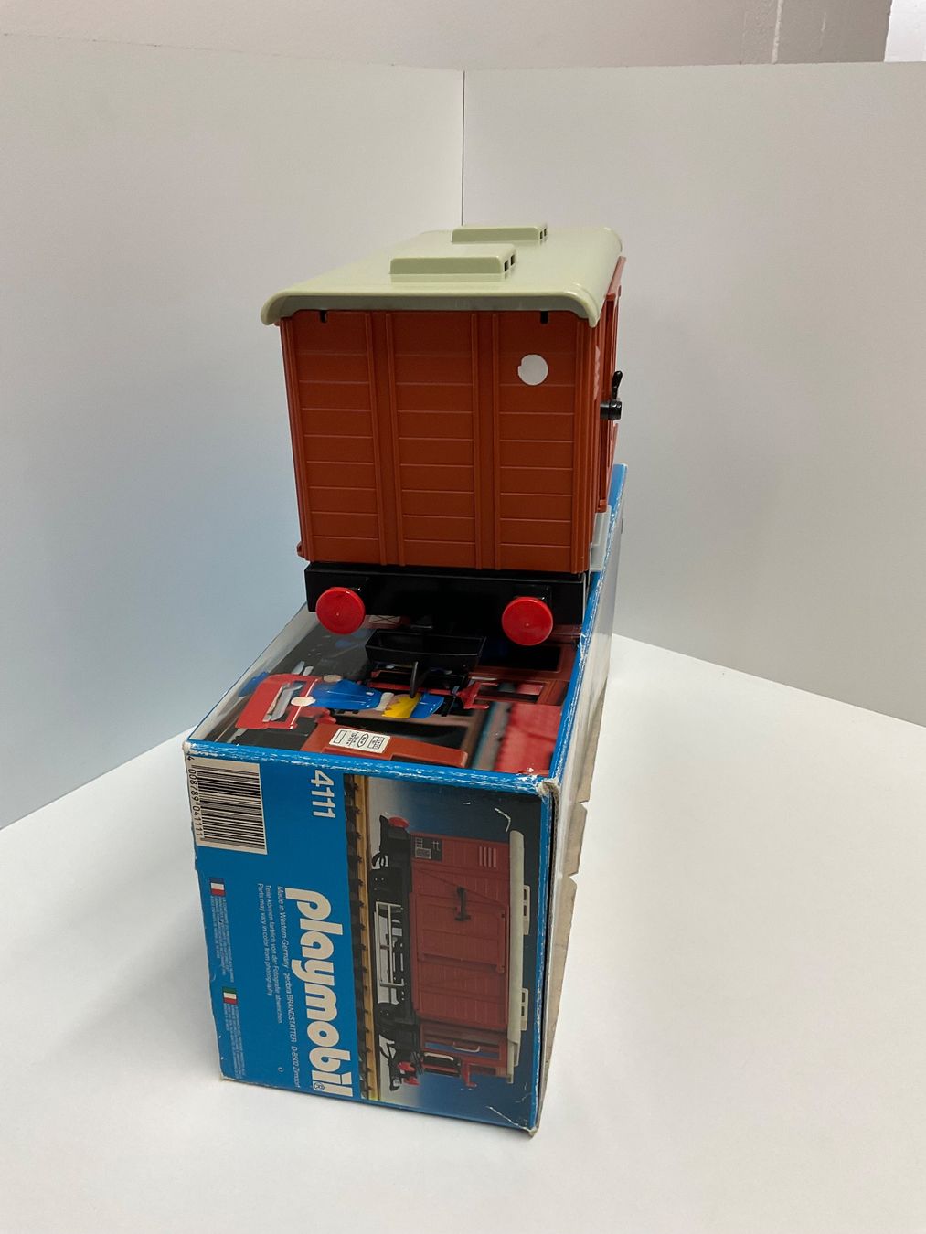 Playmobil Giocattoli: Playmobil 4111 Güterwagen, Bespielt mit Verpackung – Usato da Chur venduto da Chur75 1