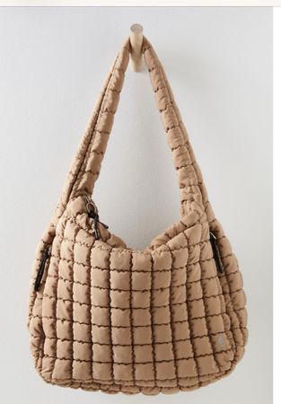 Quilted Shoulder Bag Beige gently used 
