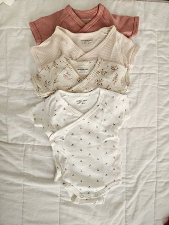 Set of 4 Vertbaudet Wrap Bodysuits