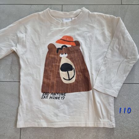Kinder Langarmshirt Zara Bär Motiv Grösse 110