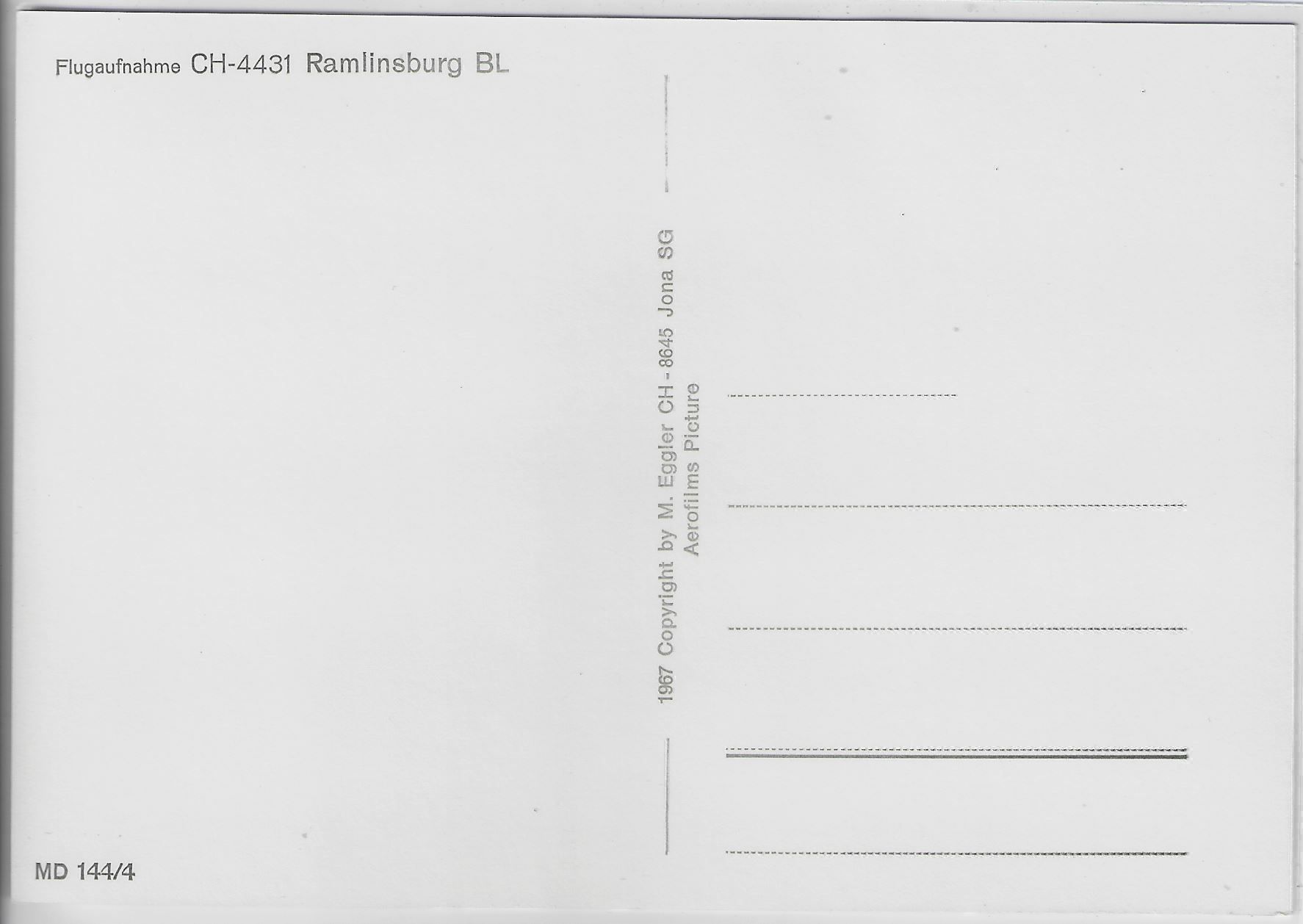 Ansichtskarten: Flugaufnahme Ramlinsburg BL – Antik aus Ettingen von Kartenplanet 1