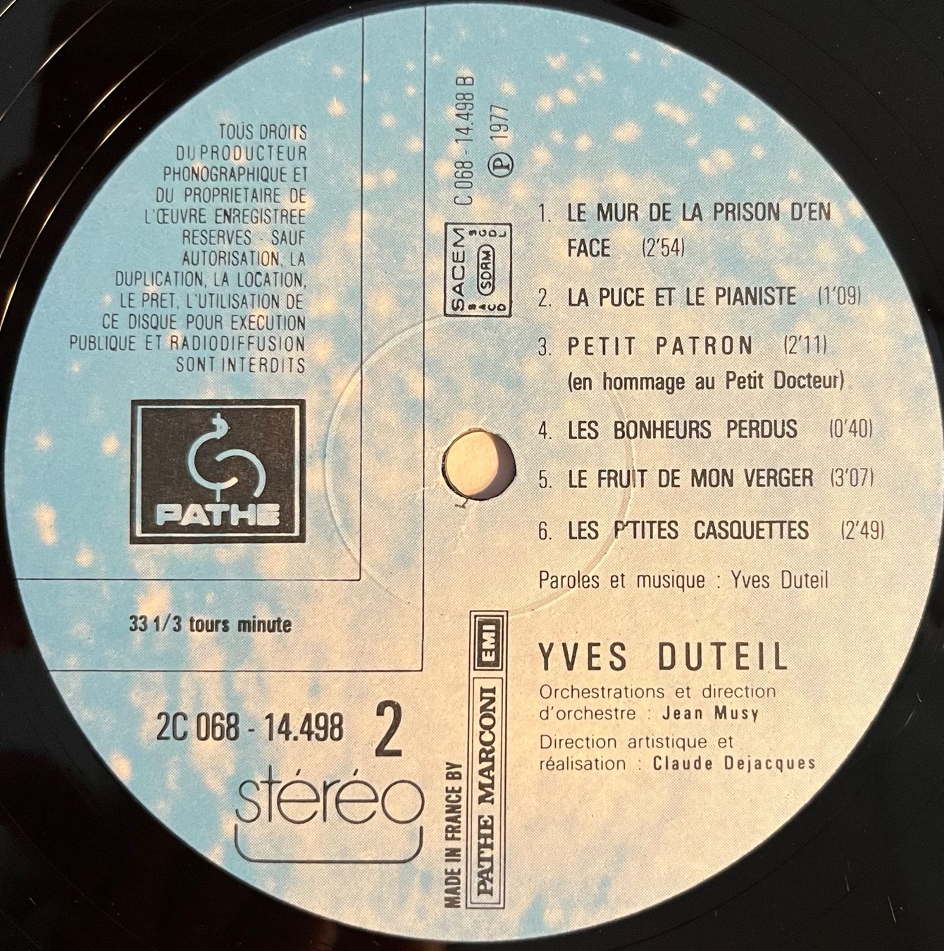 Schallplatten: YVES DUTEIL - YVES DUTEIL - 33 Tours – Gebraucht aus Bussigny von vinyl-pas-cher 4