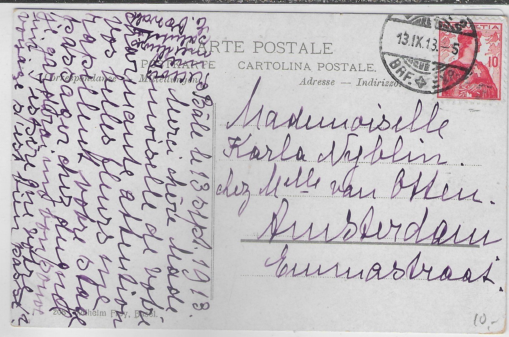 Cartoline postali: Basel - Spalenthor - animee - Litho – Usato da Ettingen venduto da Kartenplanet 1