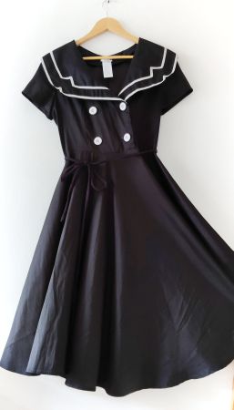 WOLFORD herziges Rockabilly Dress Kleid schwarz Robe Gr.S