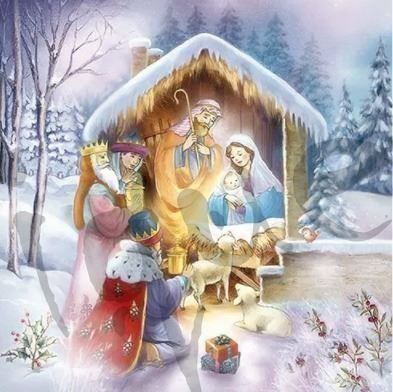 Servietten: Serviette nativity (1442) 2Stk. – Neu (gemäss Beschreibung) aus Schlatt TG von kreativ-atelier