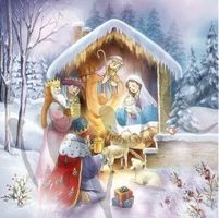 Serviette nativity (1442) 2Stk.