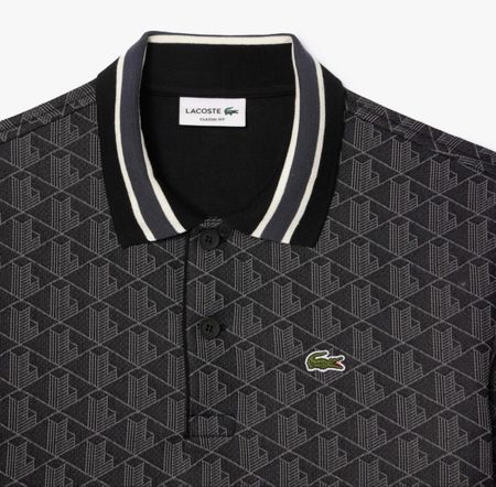 Lacoste Polo Monogramme Black