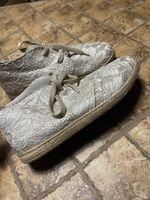 Scarpe estive con lacci pizzo beige taglia 39,5/40