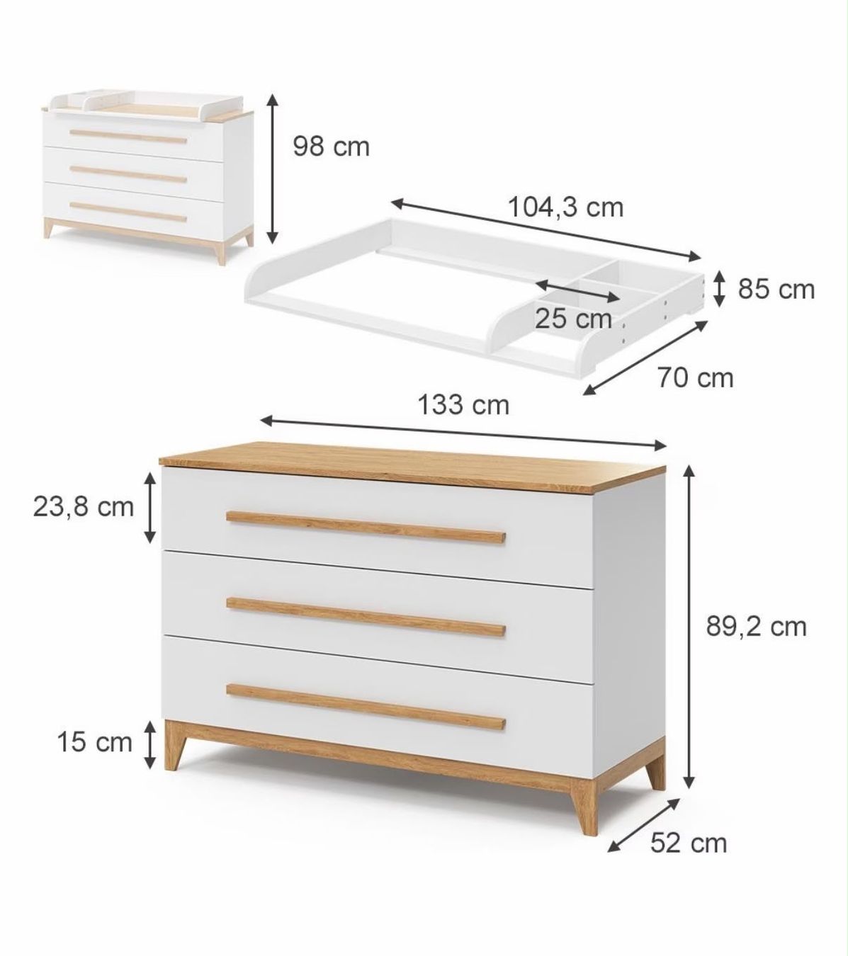Commodes: Wickeltisch und Kommode – D'occasion à Zug par cen_mt26 4