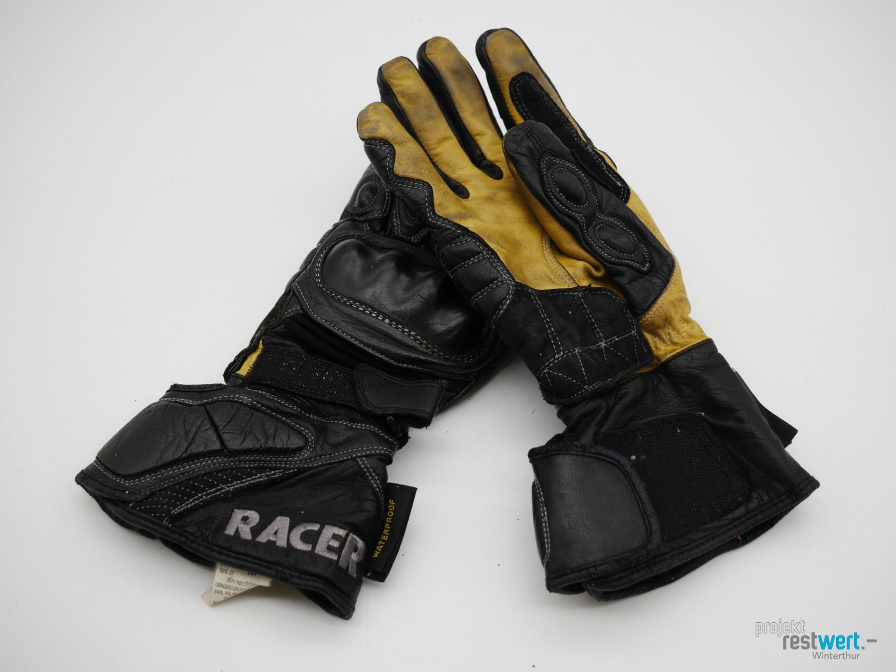 Guanti & manicotti: RACER Motorradhandschuhe Echtleder, Schwarz, Gr. M – Usato da Winterthur venduto da Restwert_Winterthur