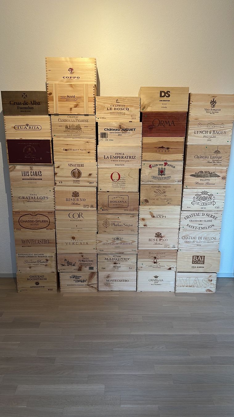 Articoli in legno: Weinkisten Holz Standart 6er – Nuovo (secondo la descrizione) da Flawil venduto da Barschfreak 4