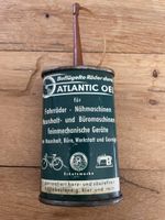 Antikes Ölkännchen, Ölpintli mit Reklame - Atlantic Oel