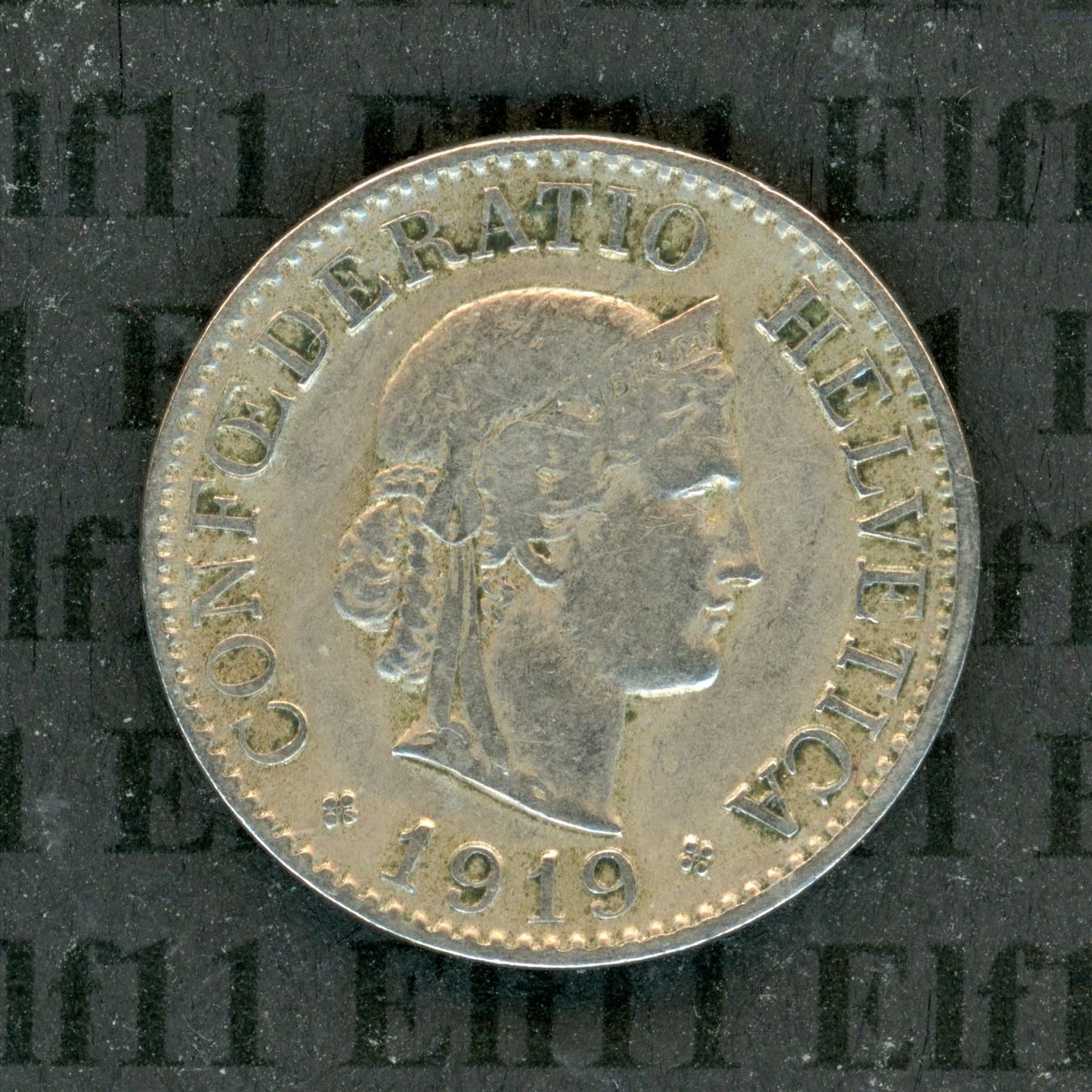 Tutti le monete: CHF___0.10 1919 Kupfernickel ss+ 10 Rappen – Usato da Widnau venduto da Elf11