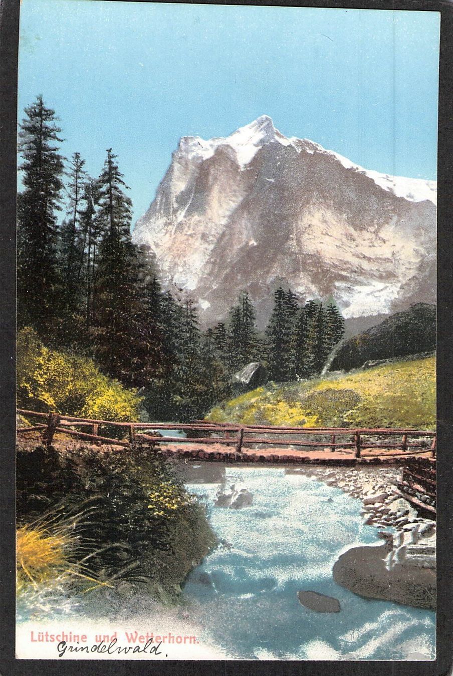 Cartoline postali: ^Lütschine und Wetterhorn – Usato da Reichenburg venduto da Pipo-67
