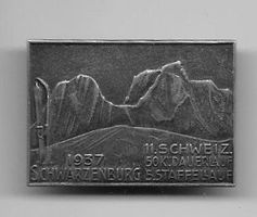 Abzeichen SCHWARZENBURG 1937 50km Dauerlauf / Staffellauf