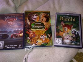 3 Disney-Filme beliebt - Bambi, Dschungelbuch, Cars 3 - DVD