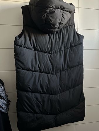Damen Langes Gilet mit Kapuze