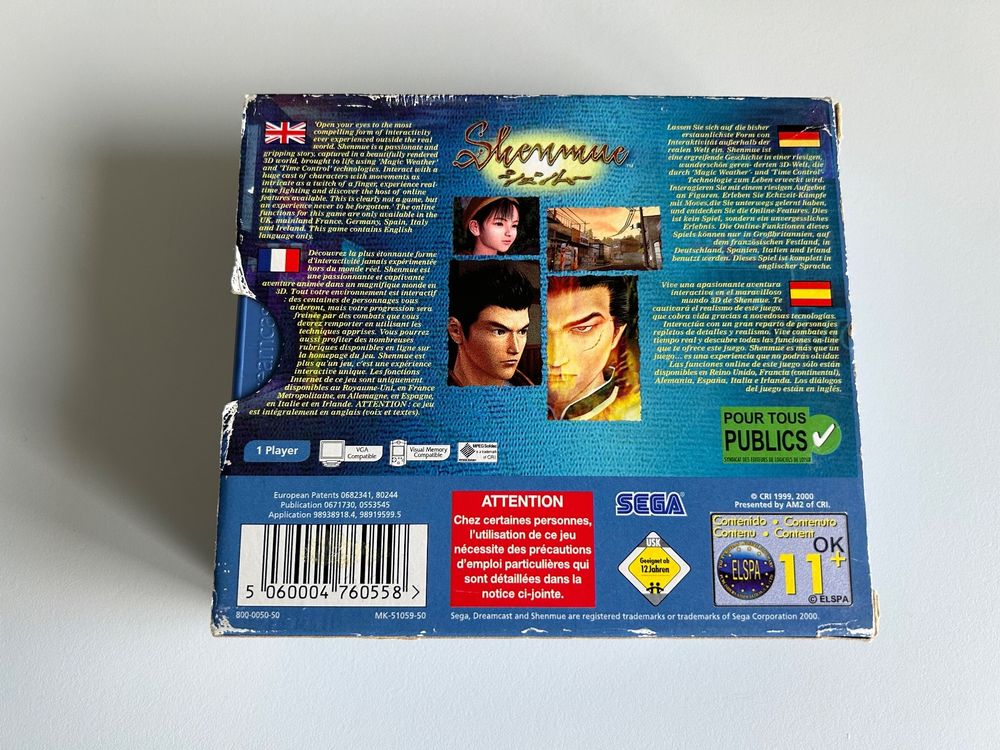 Dreamcast - White Label - Shenmue 2 - CD Promo - Sega Dreamcast