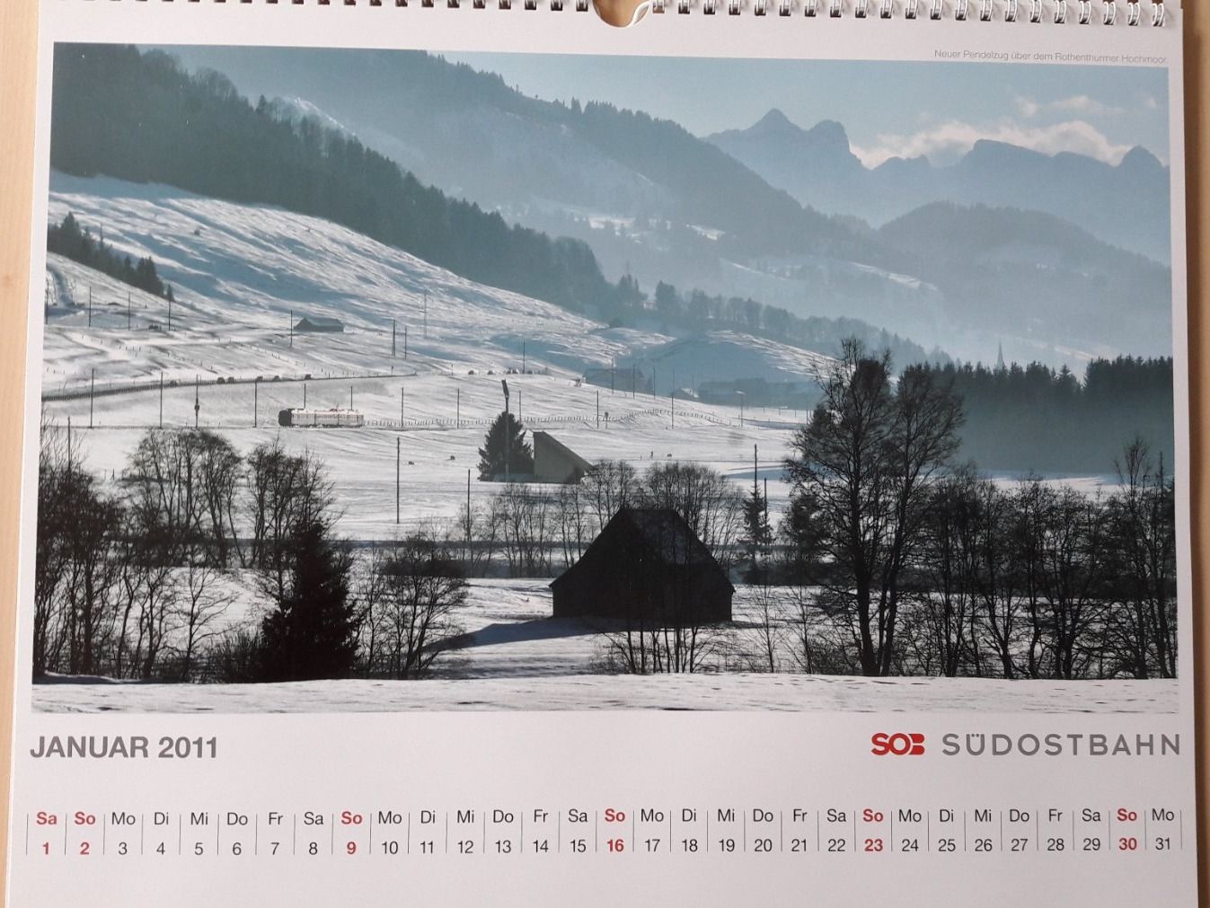 Calendari: Calendrier SOB (Südost-Bahn) de 2011 – Nuovo e nell'imballaggio originale da Buttes venduto da Cafe2005 1