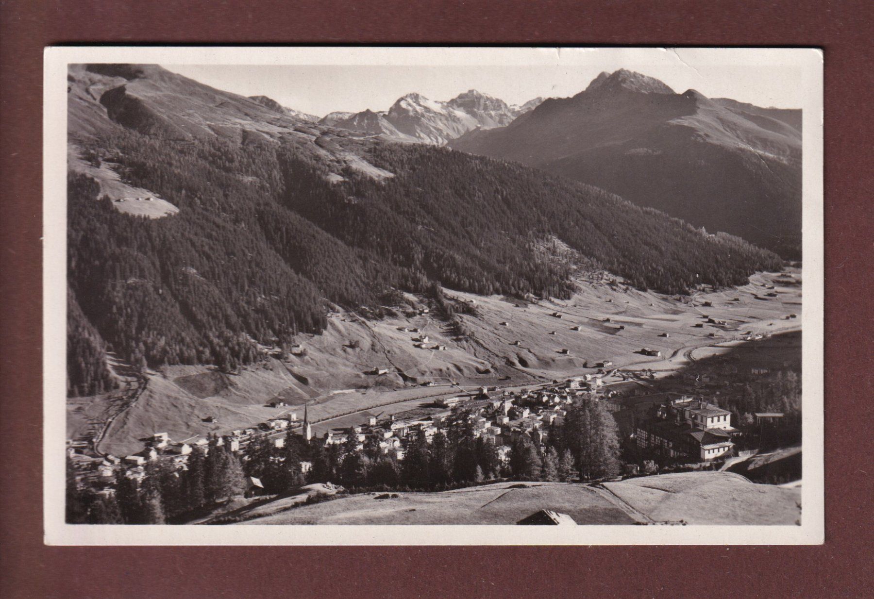 Cartoline postali: DAVOS - Blick vom Schatzalp - 1939 – Usato da Pully venduto da nicecards